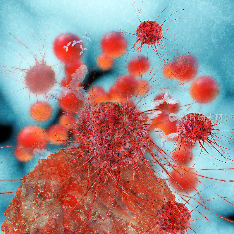 癌细胞- 3d渲染插图